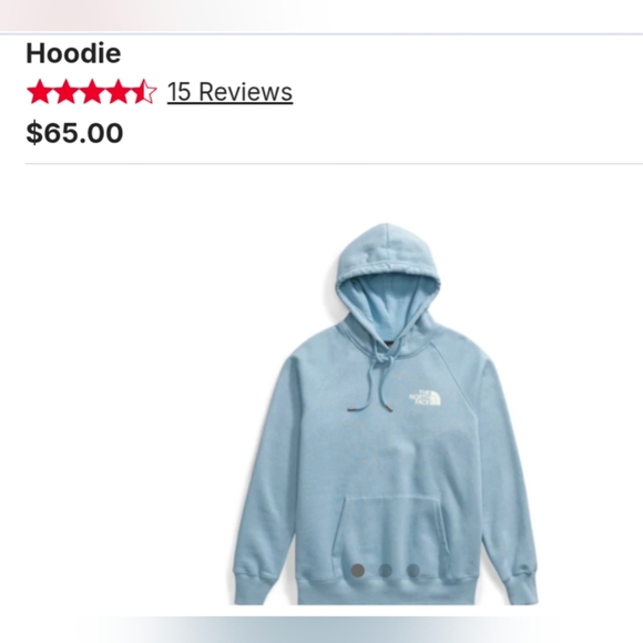 The North Face Blue Hoodie Sweatshirt Relaxed Fit - Picture 6 of 6